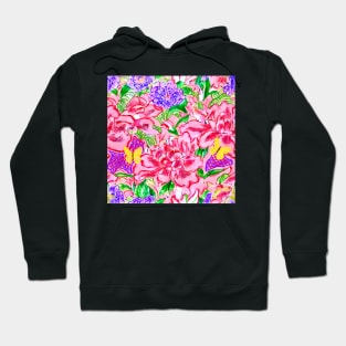 Modern chinoiserie flowers and butterflies Hoodie